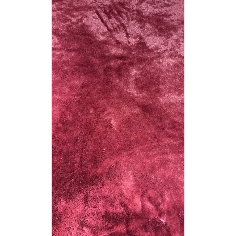 Restoration Hardware Throw Blanket‎ Red Cozy Plush Shiny 60x70